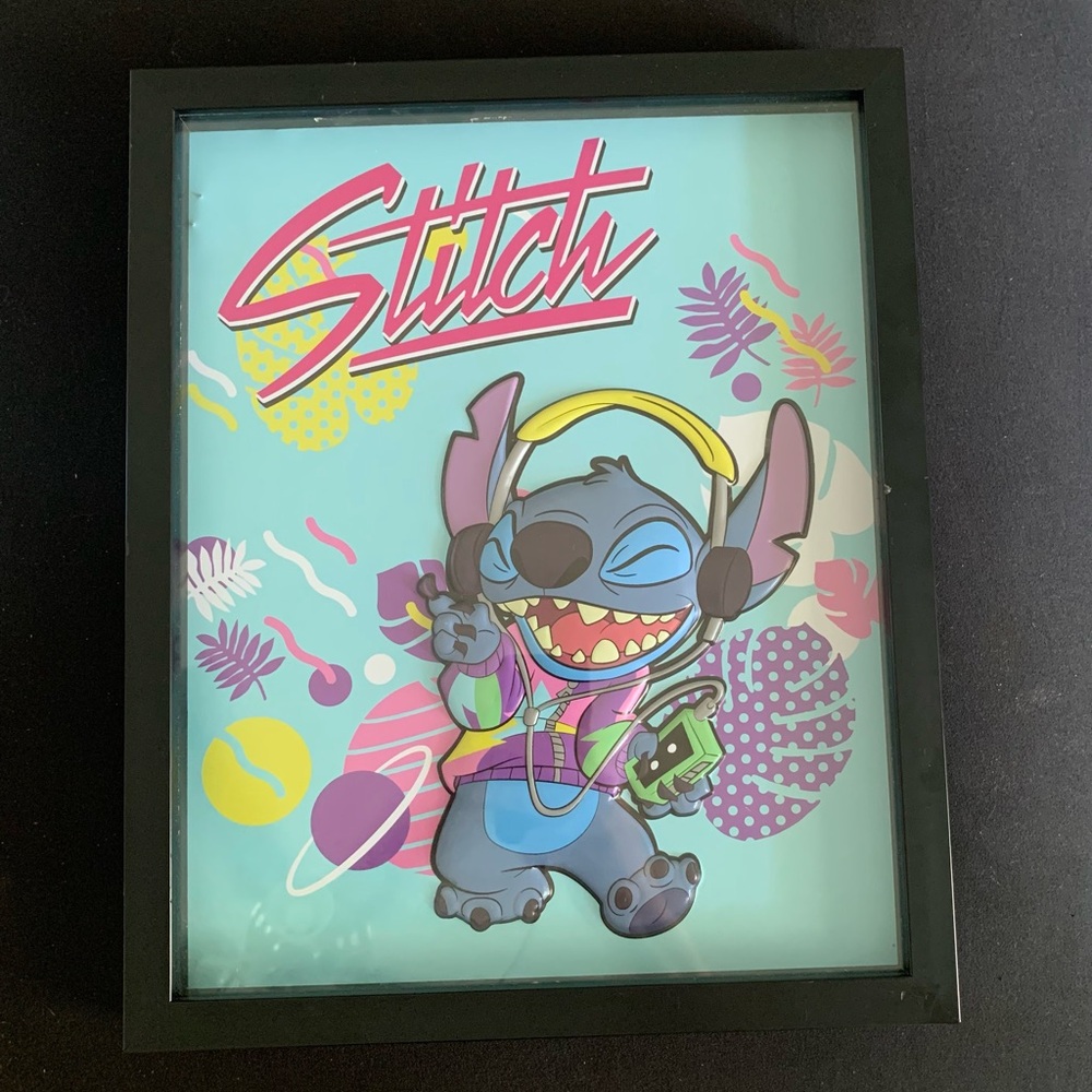 Lilo & Stitch 3D Print Glass Framed 15”x12”